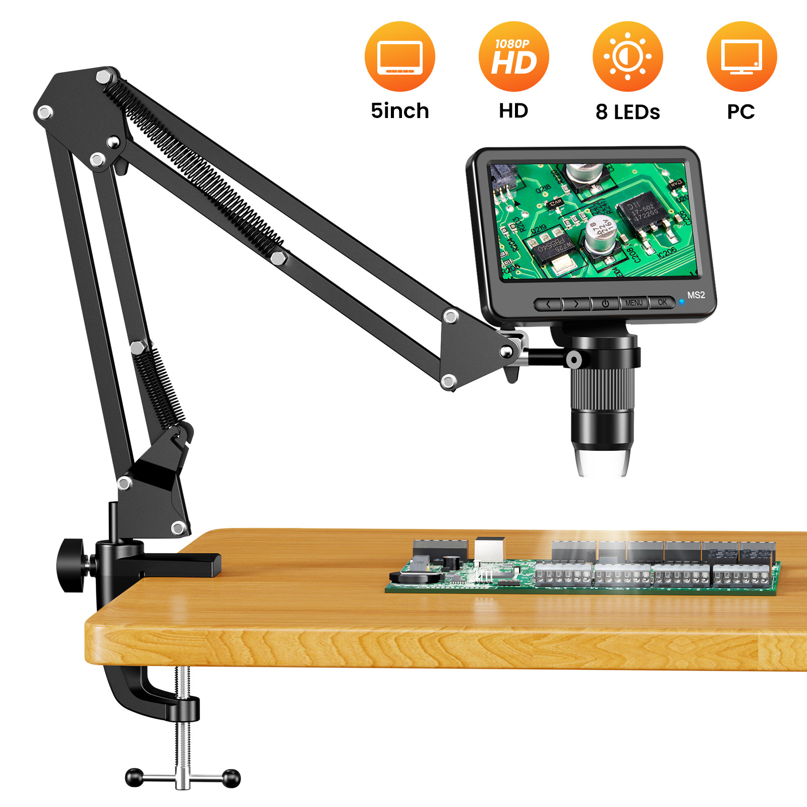 Power Tools Video - Flexible Arm Stand Digital Microscope with