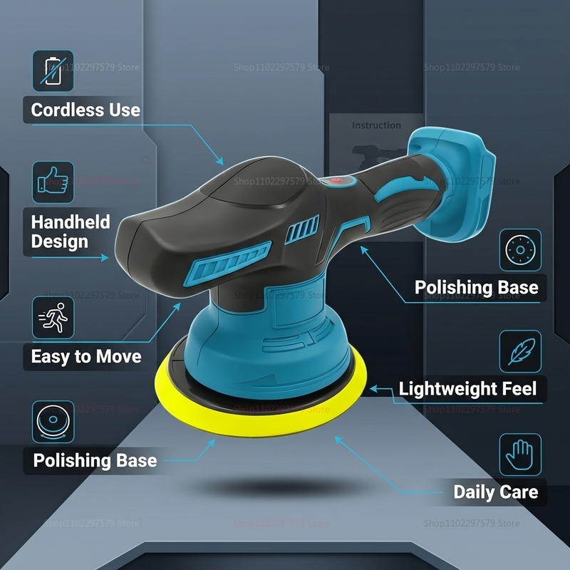Cordless 18V Car Polisher Elec - Power Tools Sander ulasan dan harga