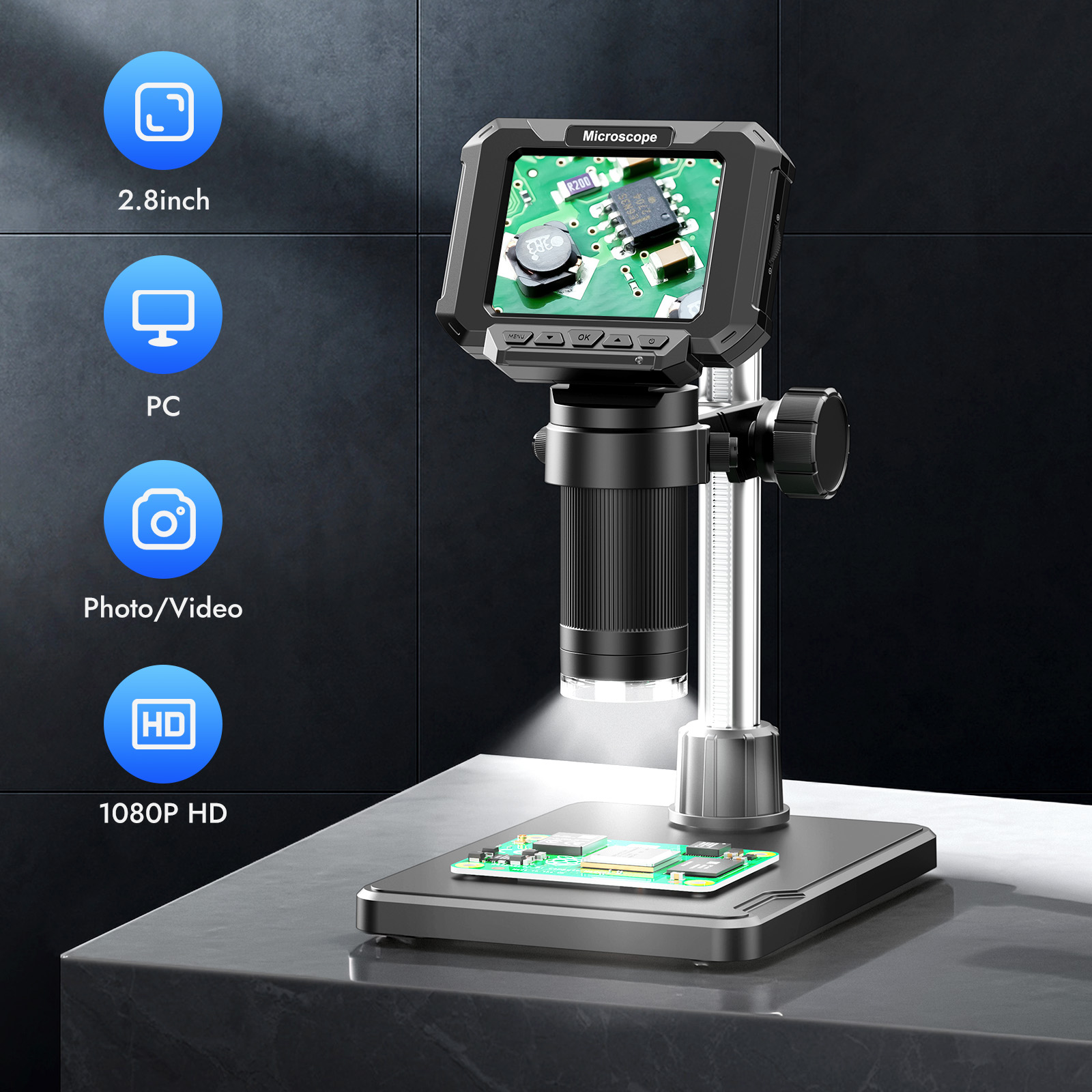 2.8inch Digital Coin Microscop - Power Tools Video ulasan dan harga