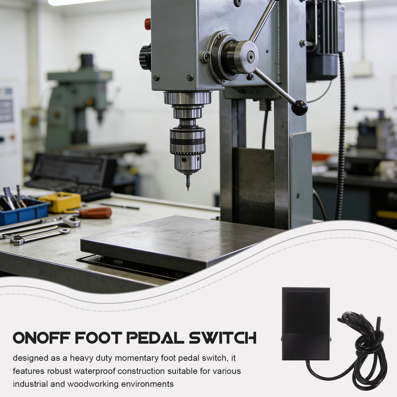 Momentary Foot Pedal Switch fo - Power Tools Woodworking ulasan dan harga
