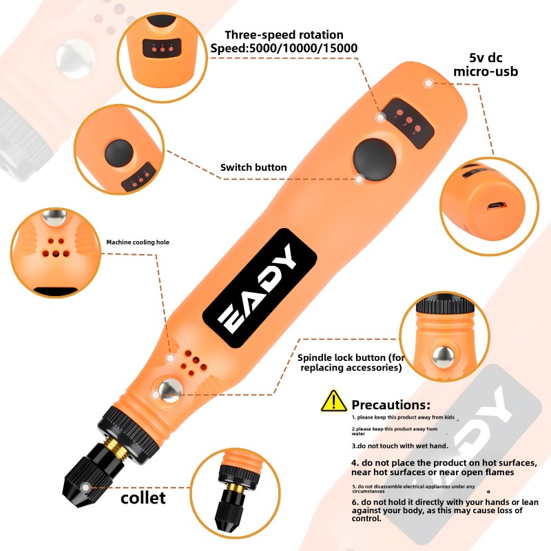 USB Cordless Rotary Tool Kit – - Power Tools Woodworking ulasan dan harga