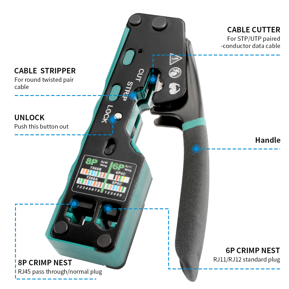 RJ12/11 Crimper Plier RJ45 Cri - Power Tools China ulasan dan harga