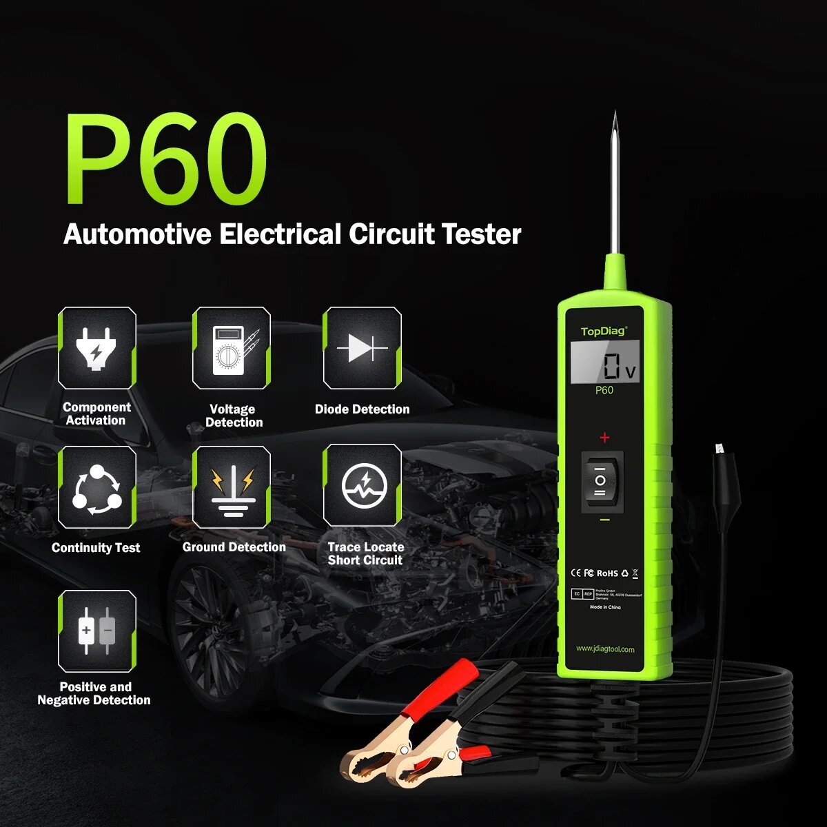 Jdiag P60 Automotive Power Cir - Power Tools Automotive ulasan dan harga