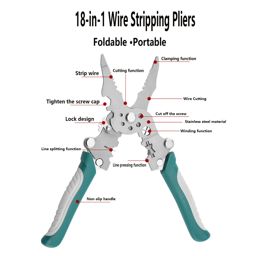 1Pc/2Pcs Foldable 18-in-1 Wire - Power Tools China ulasan dan harga